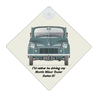Morris Minor Tourer Series II 1952-54 Car Window Hanging Sign